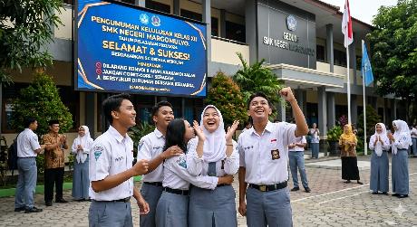 PENGUMUMAN KELULUSAN SISWA KELAS XII SMK NEGERI MARGOMULYO TAHUN PELAJARAN 2025/2026